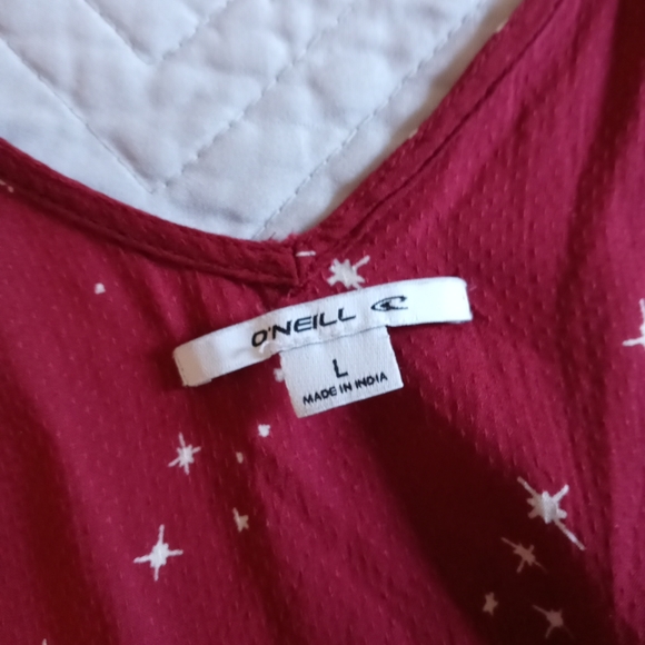 O'Neill rust colored star maxi dress button front - Picture 4 of 6